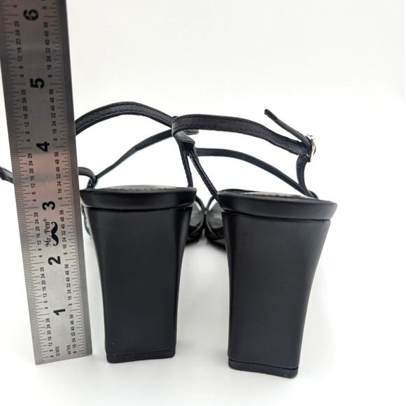 Sam Edelman Emmie Strappy Heel Sandals Women's Soft Black Size US8M EU39 - Picture 5 of 12